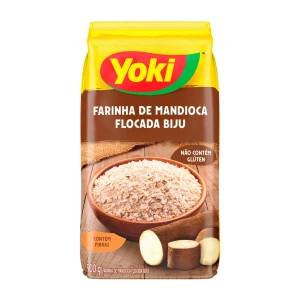 Farinha de Mandioca FLOCADA Yoki 500g / Unroasted cassava flour flakes Yoki 500g 